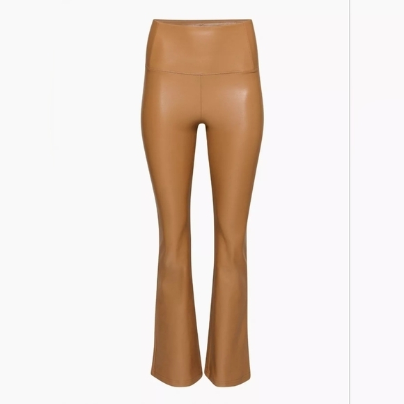 M - Wilfred Free | Daria Flare Faux Leather Pant - Cognac - Picture 8 of 8